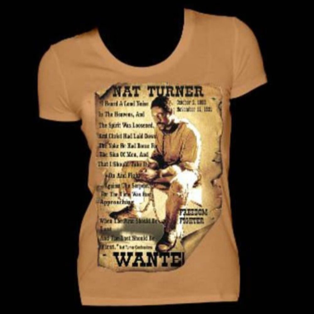 Nat Turner Light Brown Fitted Crew Neck Tshirt